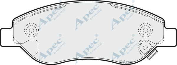 APEC BRAKING stabdžių trinkelių rinkinys, diskinis stabdys PAD1576